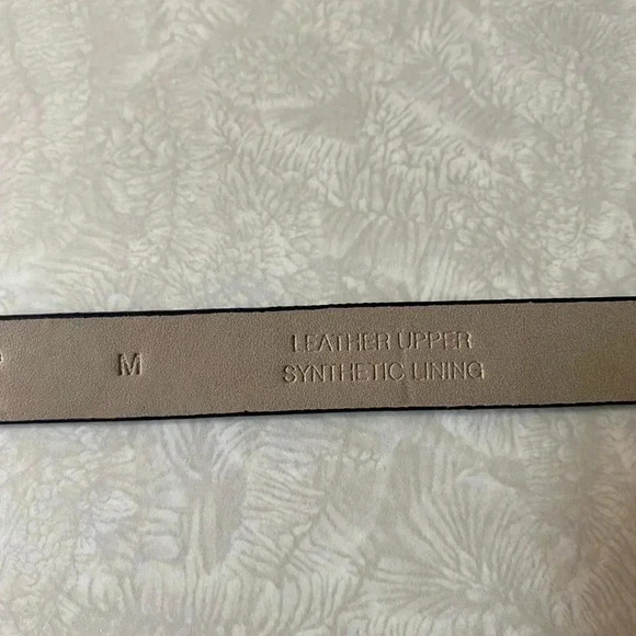 Talbots Leather skinny snakeskin belt Size M - Picture 4 of 7